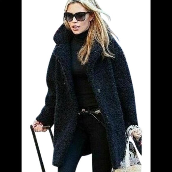 Sandro Jackets & Blazers - Fall Sale🍂 Sandro Fuzzy Black Coat